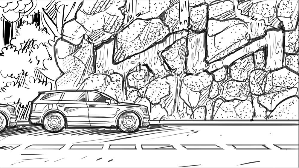 KIA · La cascada: boceto