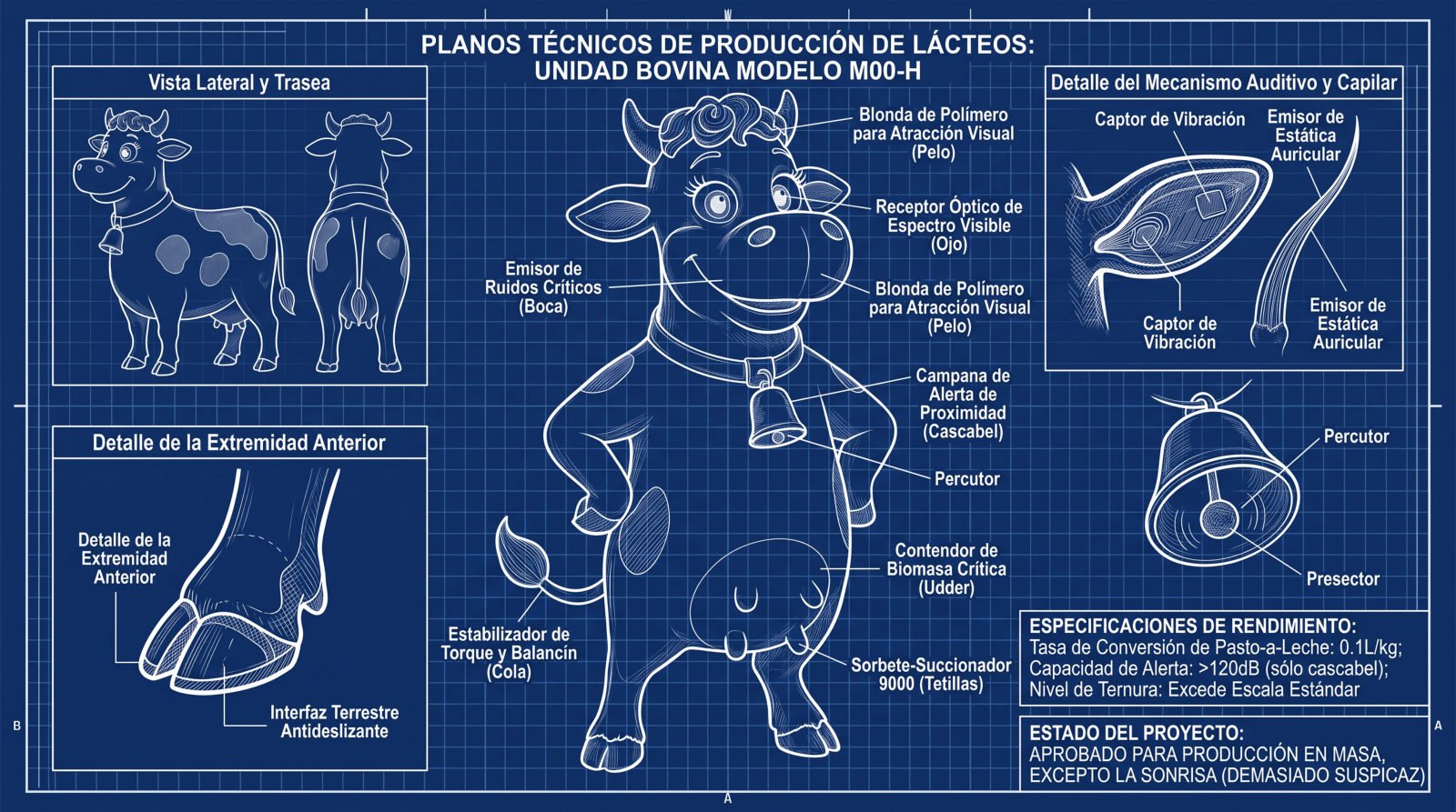 Planos técnicos del personaje de El Ranchito