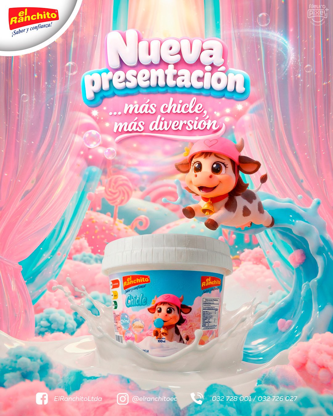 Helado de chicle